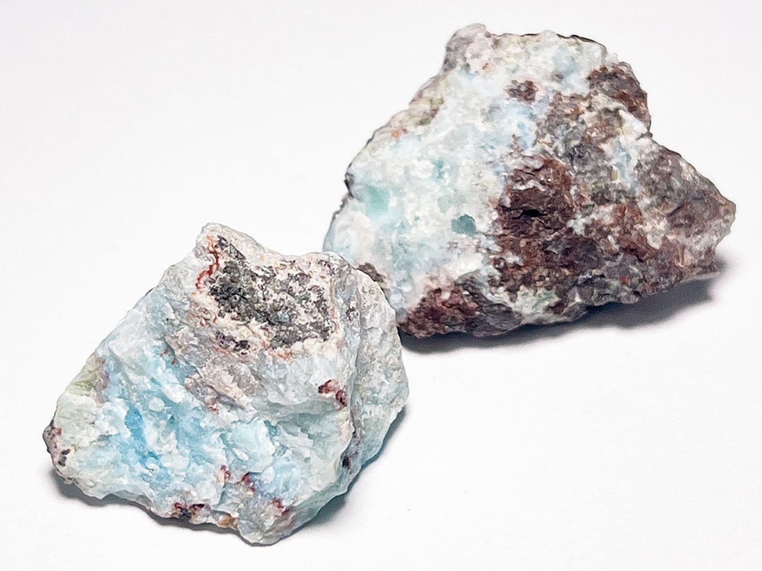 ドミニカ共和国産 ラリマー(ソーダ珪灰石)/Larimar 2個セット