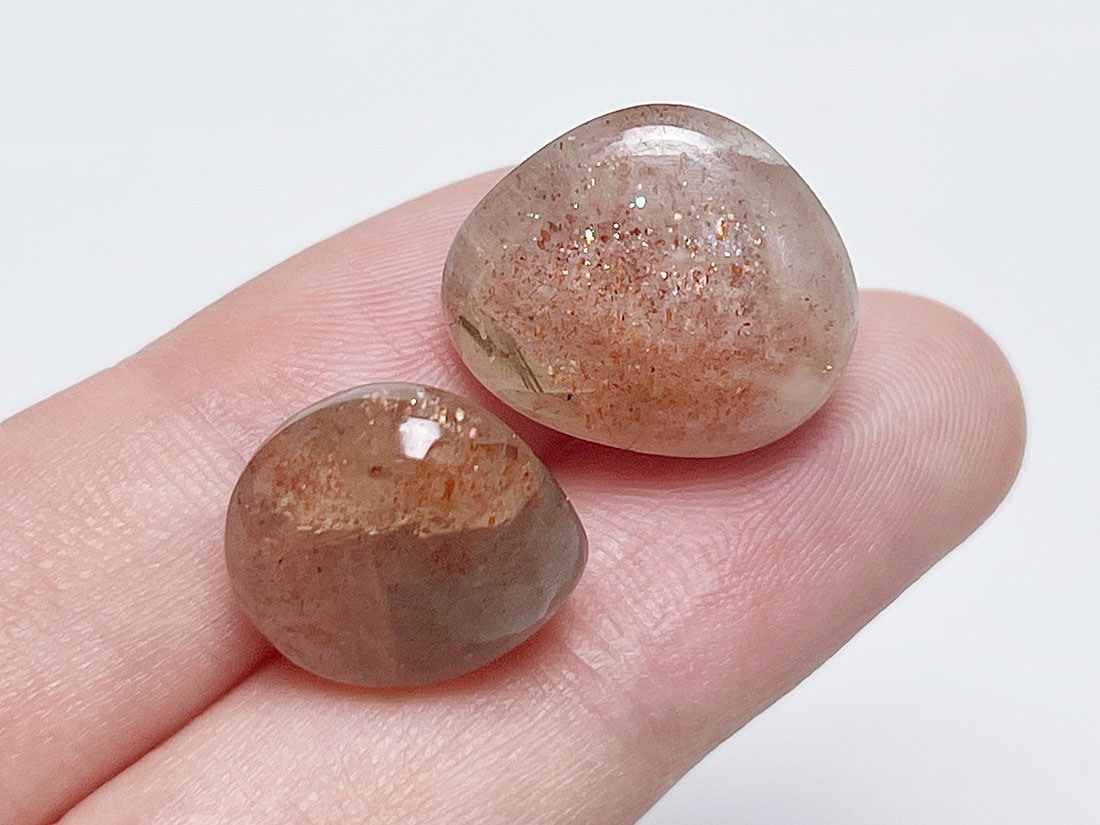 タンザニア産 サンストーン タンブル2個セット