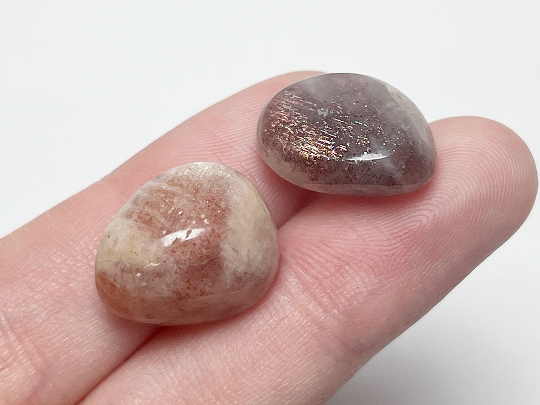 タンザニア産 サンストーン タンブル2個セット
