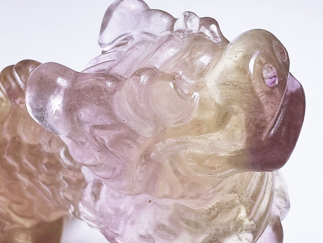 フローライト アニマル彫刻 ドラゴン