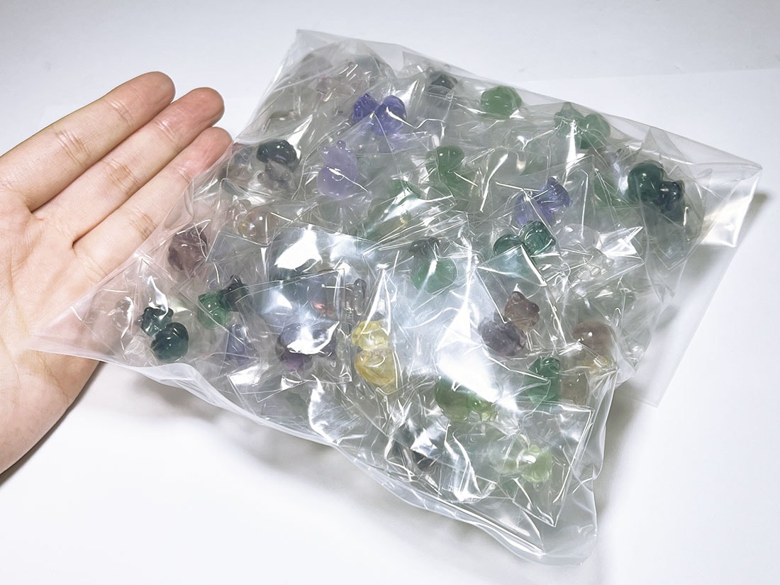 フローライト アニマル彫刻  ビーグル 100匹セットアソート