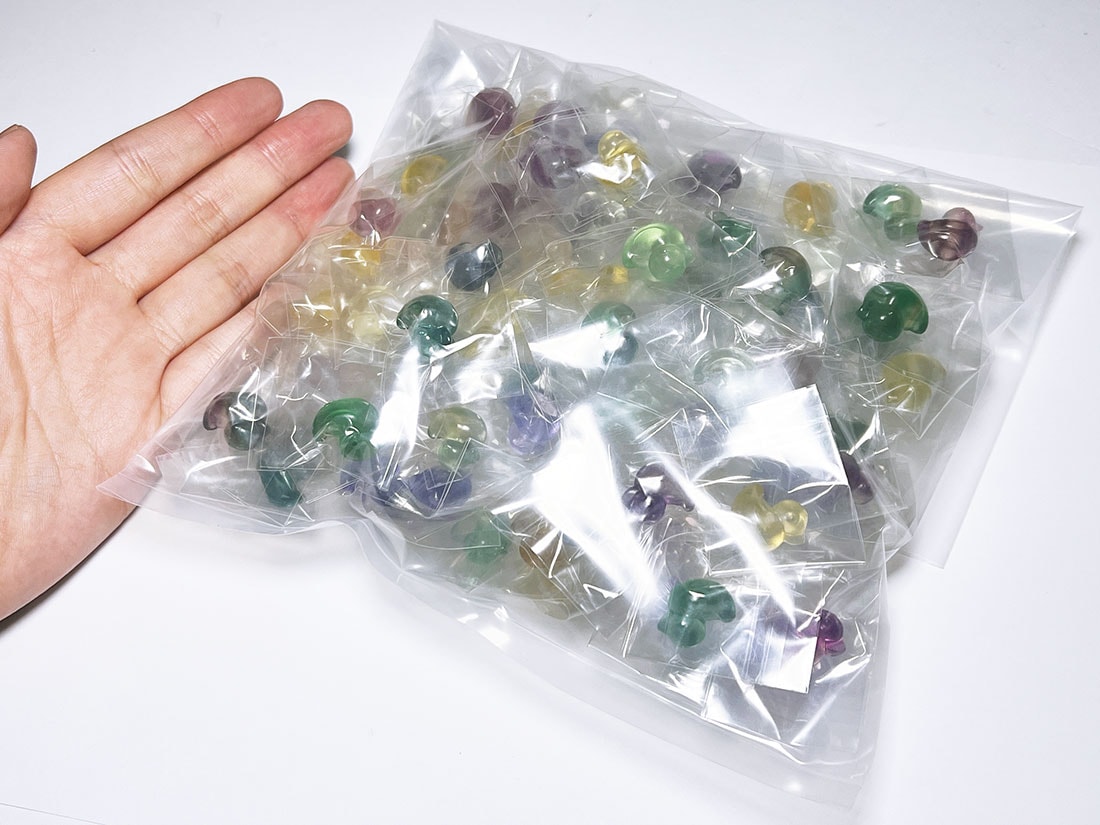 フローライト アニマル彫刻  アヒル 100匹セットアソート