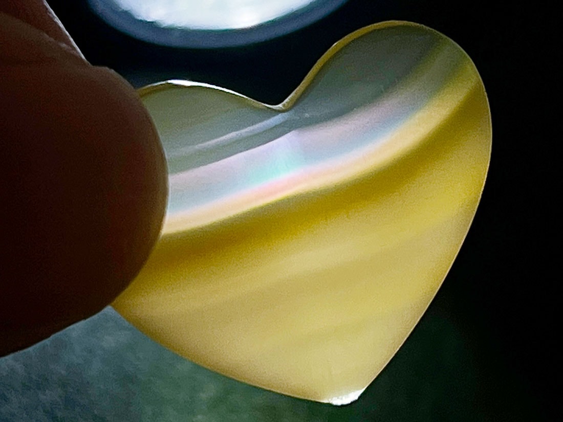 イリスアゲート ハート型スライス /Iris Agate