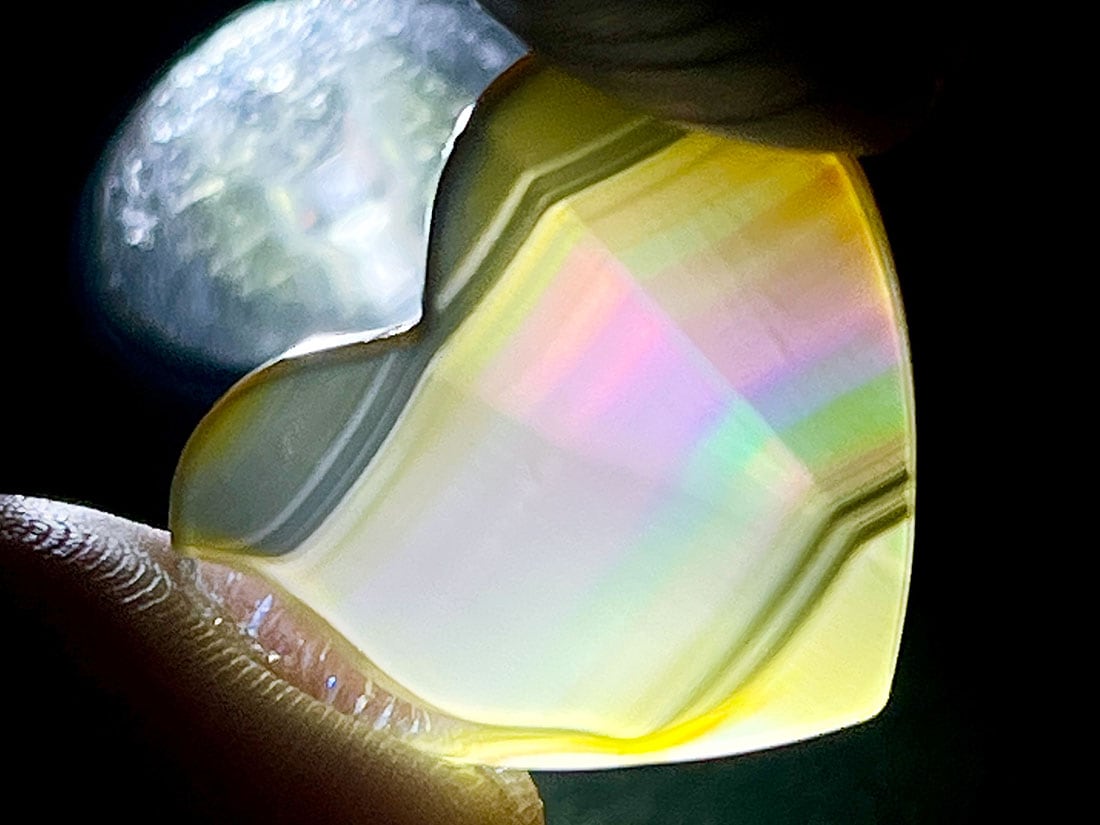 イリスアゲート ハート型スライス /Iris Agate