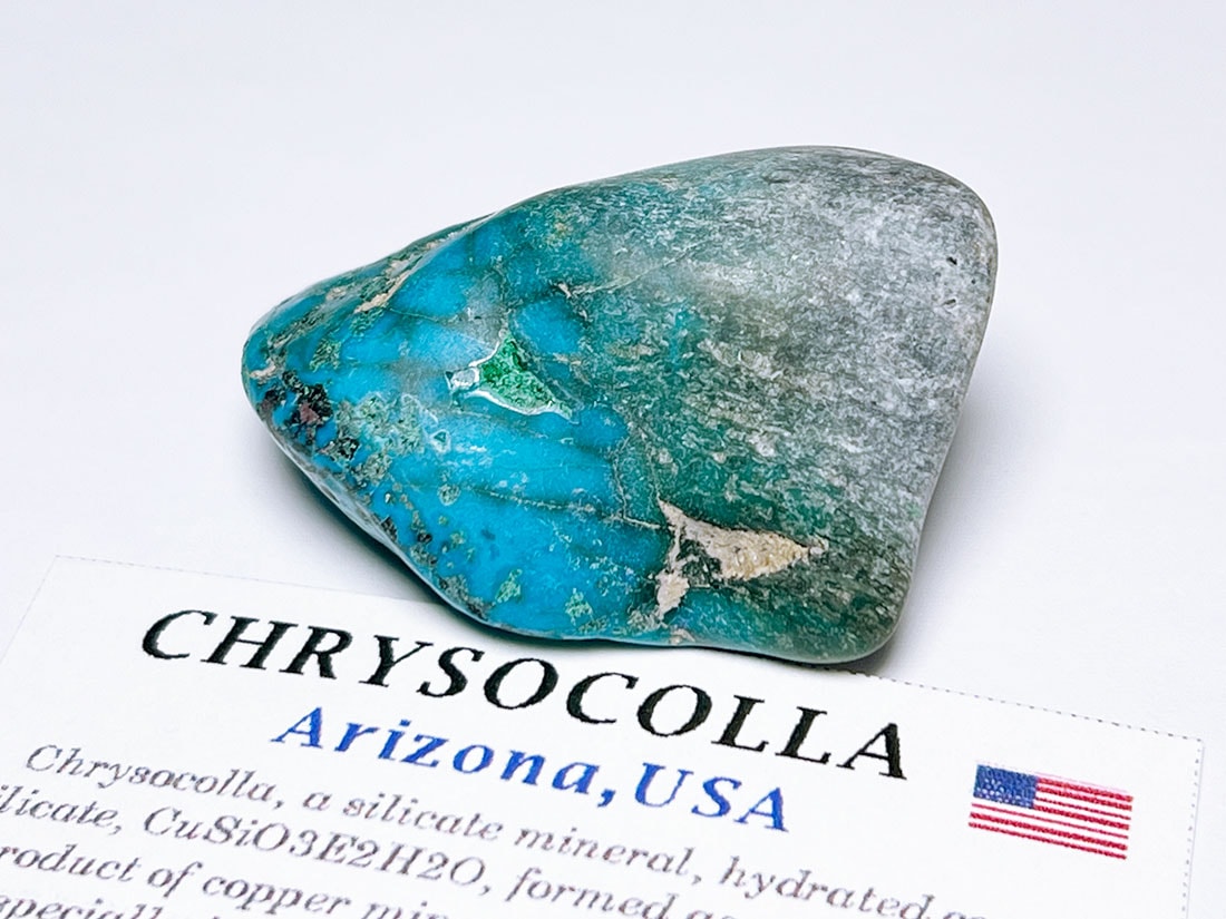 アリゾナ州産 シャッタカイト/クリソコラ タンブル