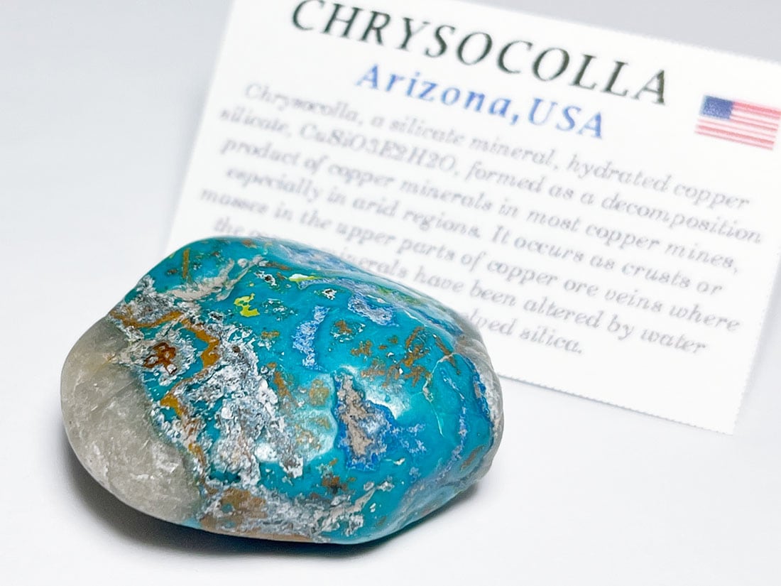 アリゾナ州産 シャッタカイト/クリソコラ タンブル
