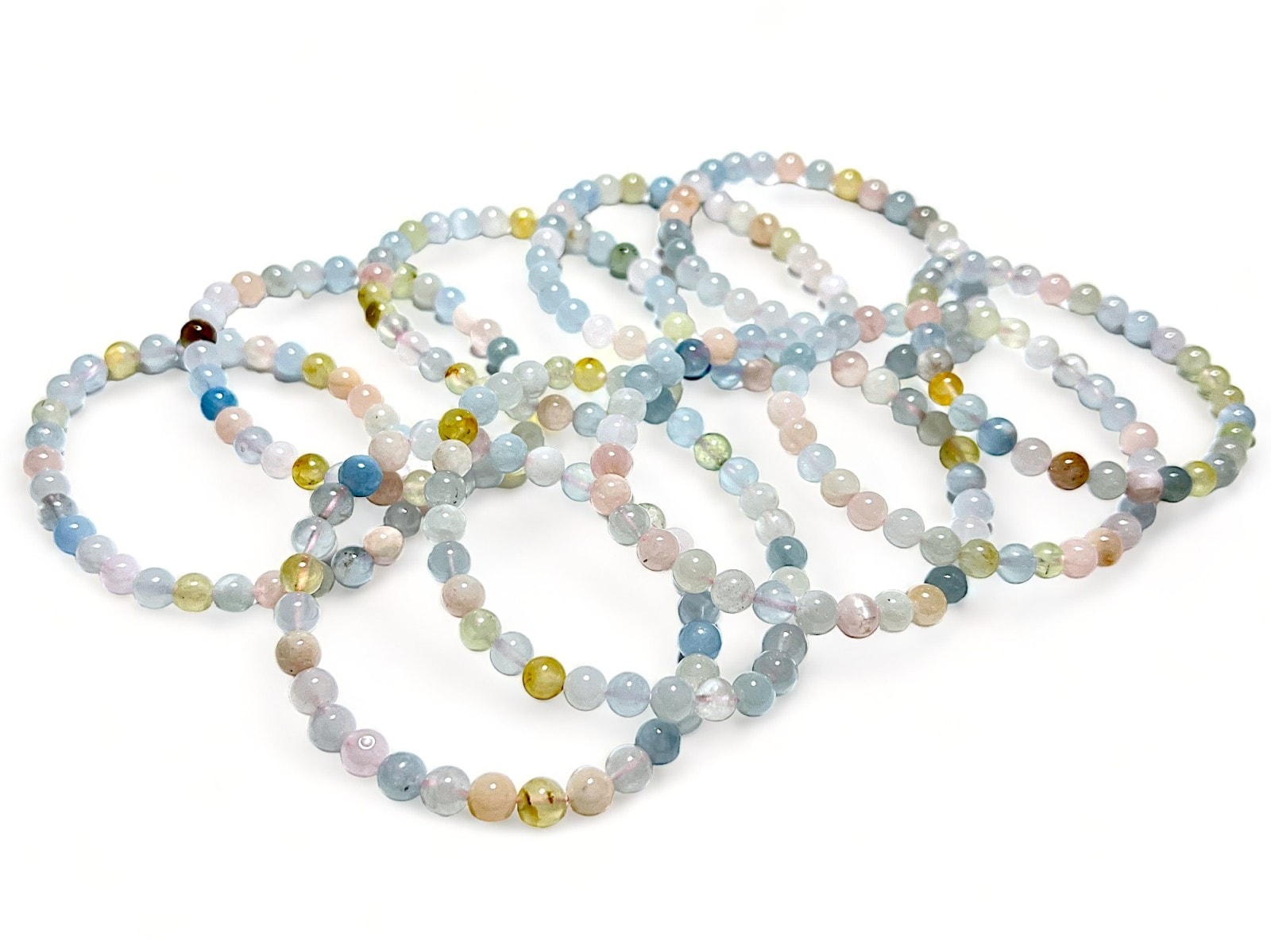 ミックスベリル 6mmブレスレット　10本セット　アソート