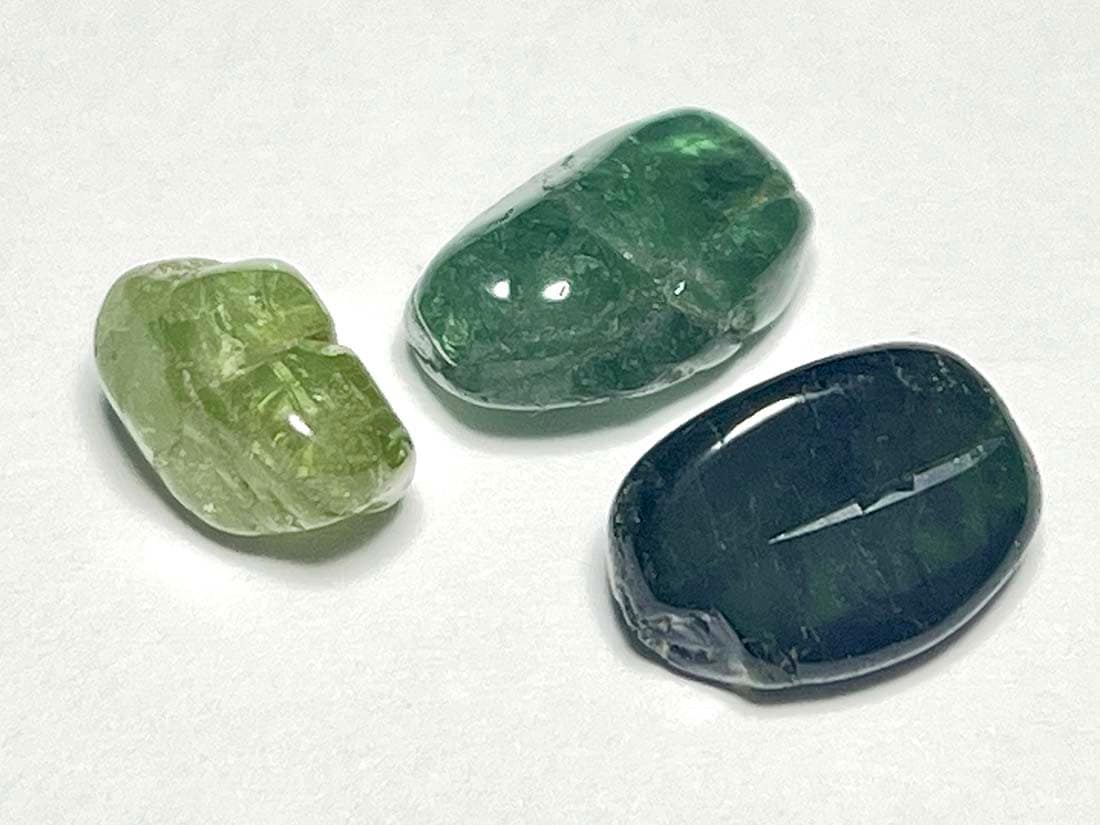 ブラジル産カラートルマリンミニタンブル3個セット