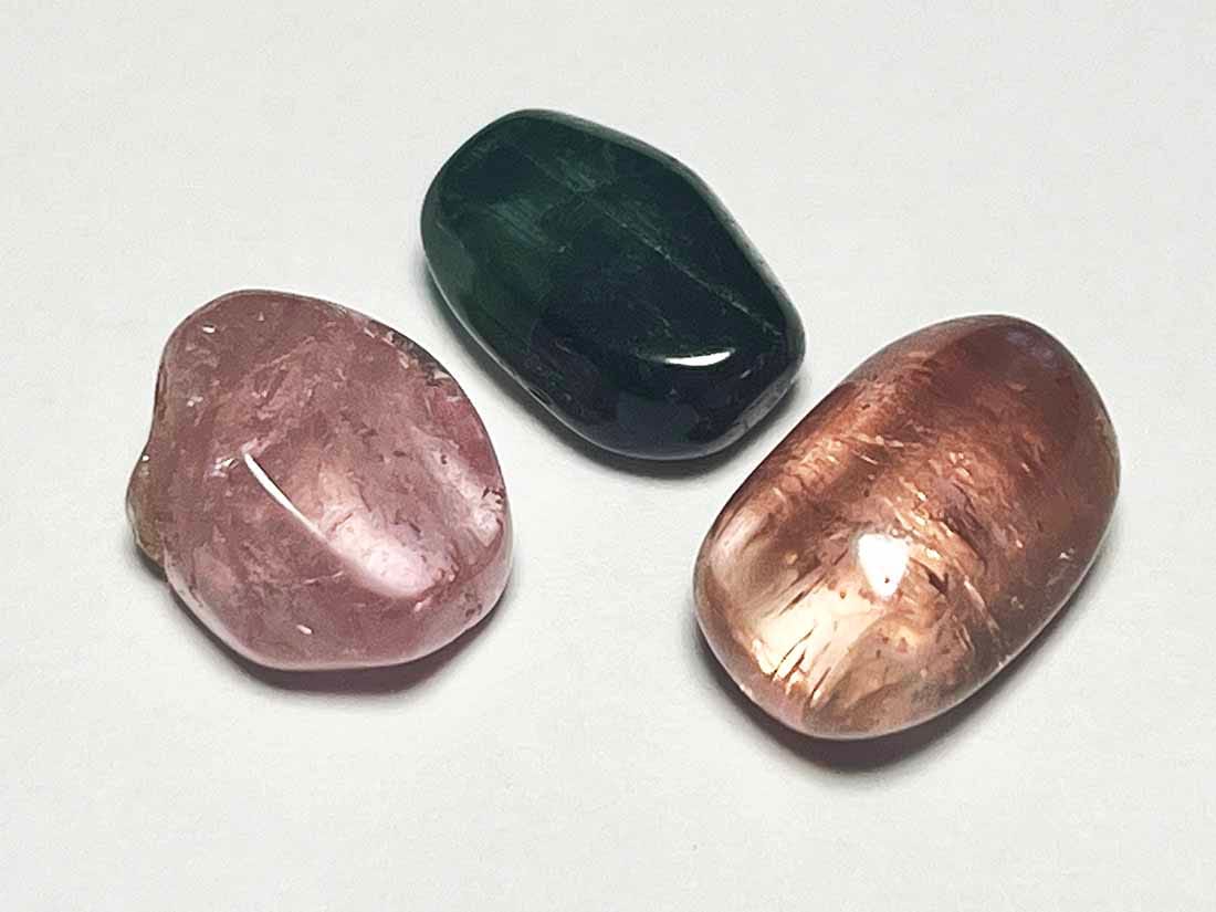 ブラジル産カラートルマリンミニタンブル3個セット