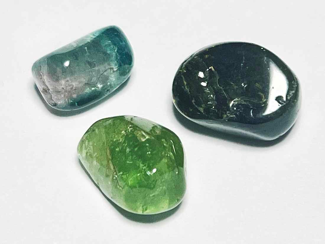 ブラジル産カラートルマリンミニタンブル3個セット
