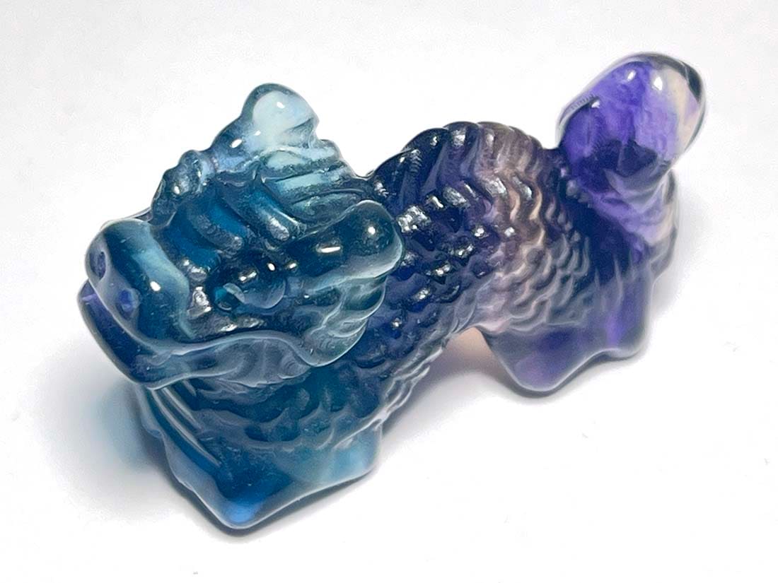 フローライト アニマル彫刻 ドラゴン