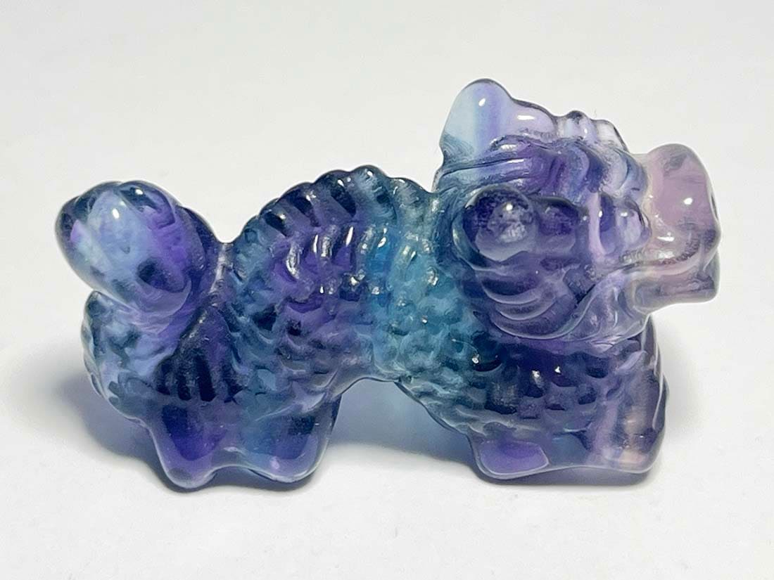 フローライト アニマル彫刻 ドラゴン