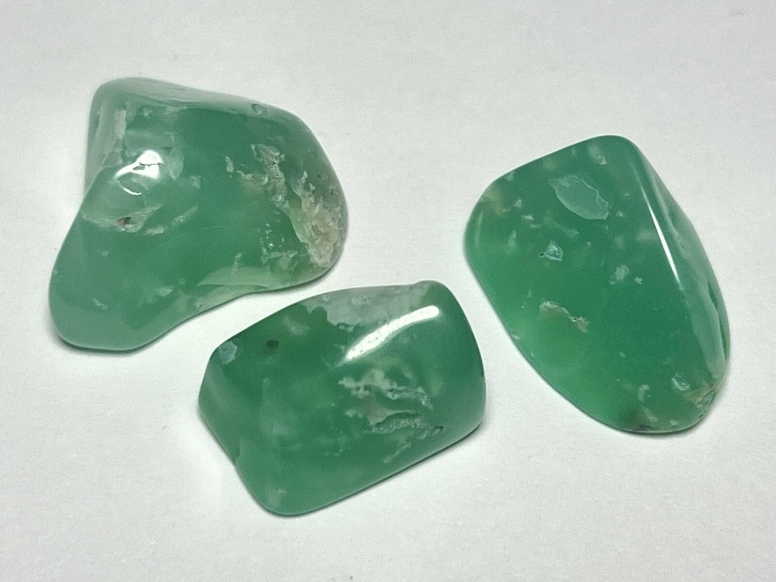 オーストラリア産 クリソプレーズミニタンブル3個セット