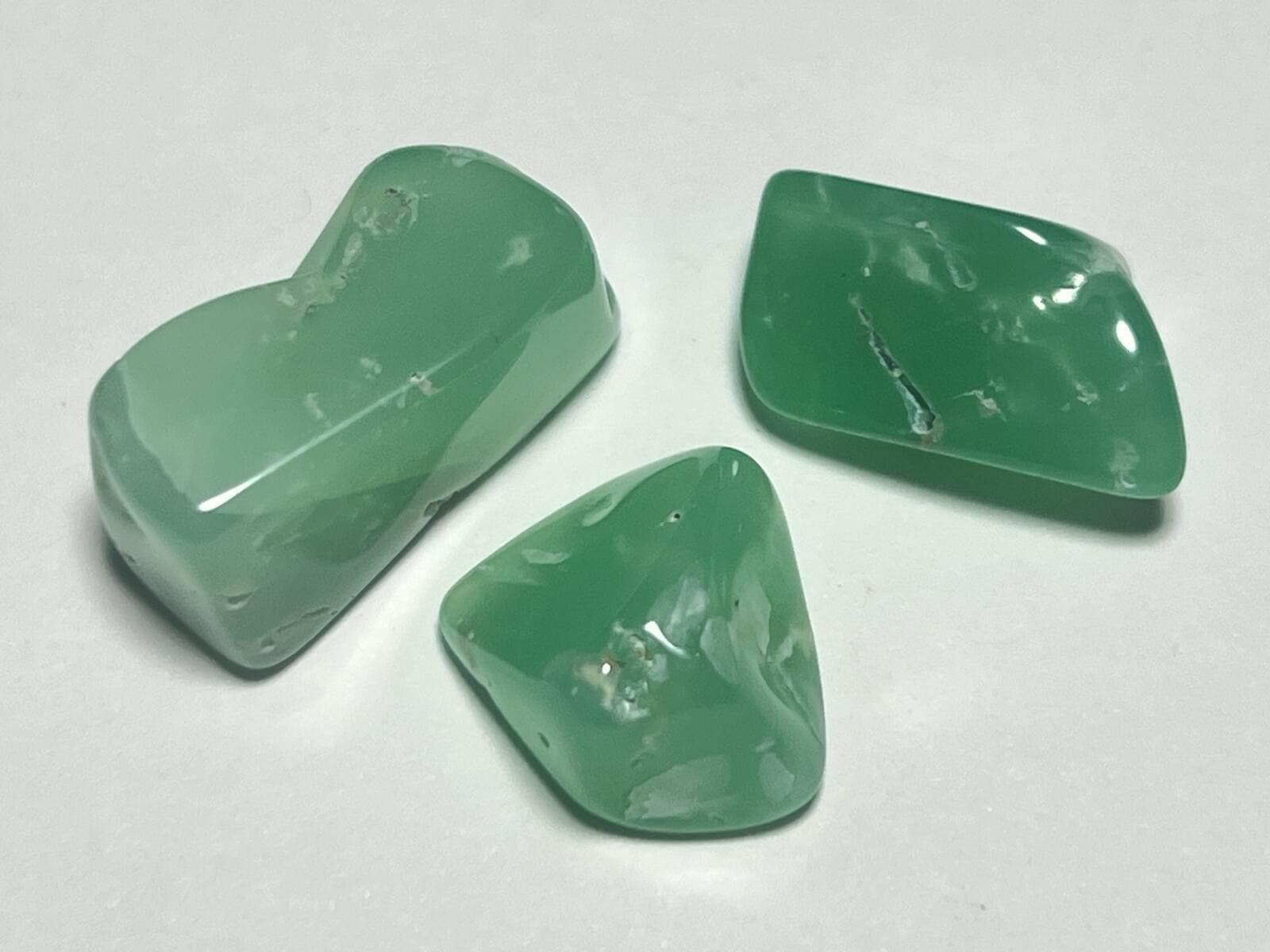 オーストラリア産 クリソプレーズミニタンブル3個セット