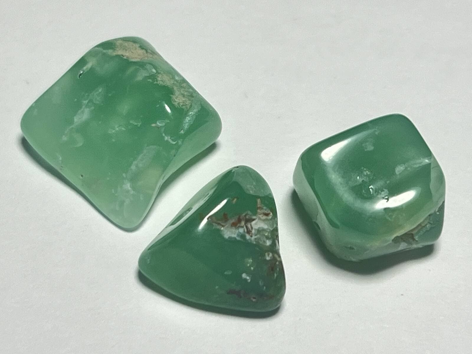 オーストラリア産 クリソプレーズミニタンブル3個セット