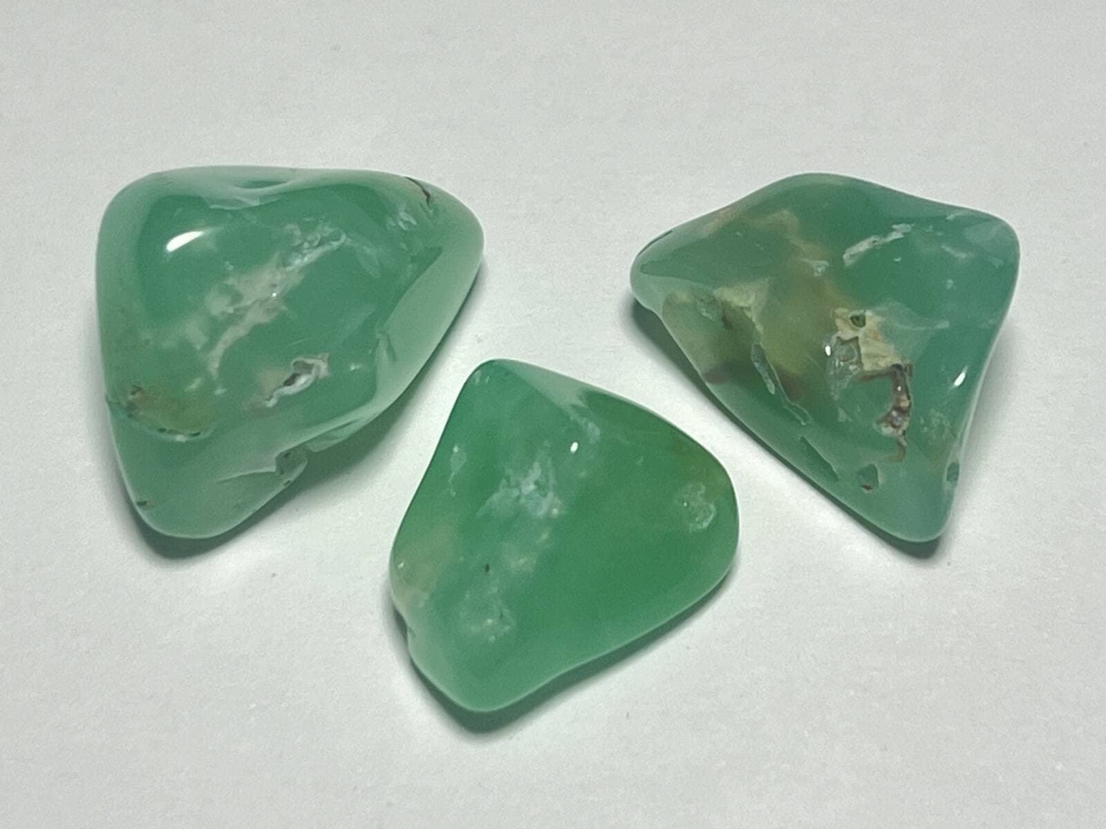 オーストラリア産 クリソプレーズミニタンブル3個セット