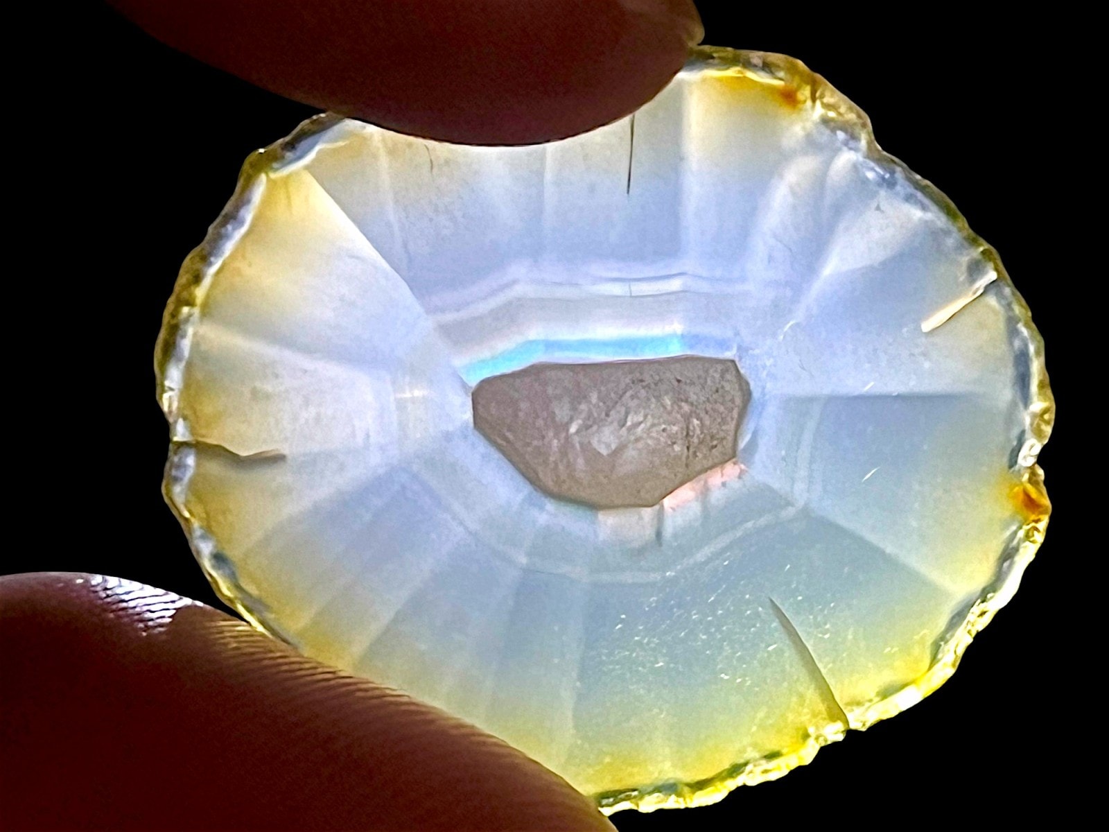 インドネシア産 イリスアゲート スライス(ミニ) /Iris Agate