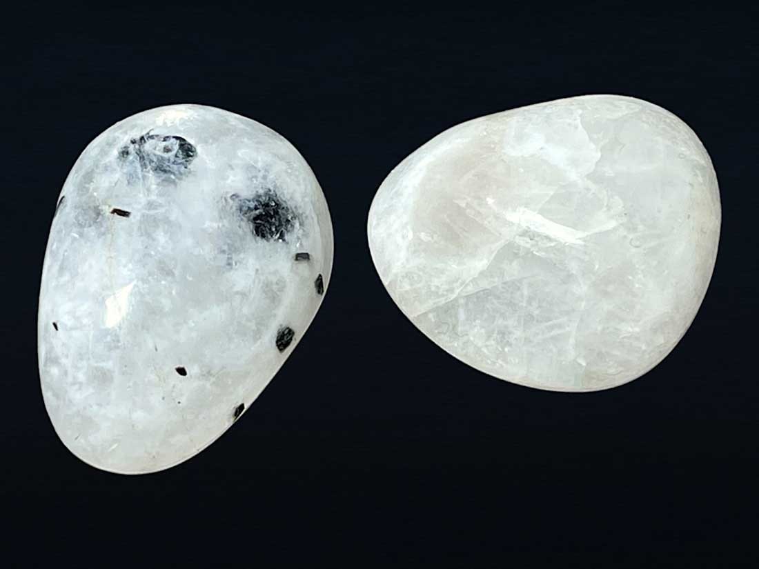 インド産 レインボームーンストーンタンブル 2個セット