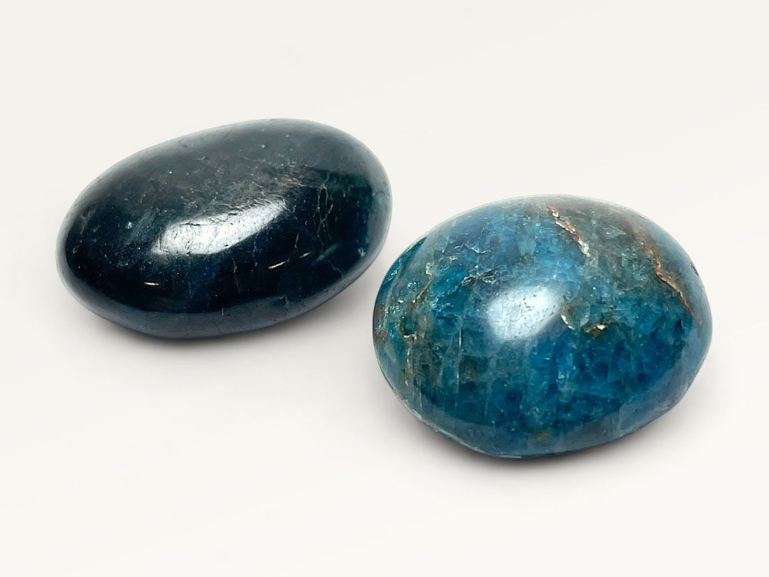 マダガスカル産 ブルーアパタイト タンブル 2個セット (燐灰石) /Apatite