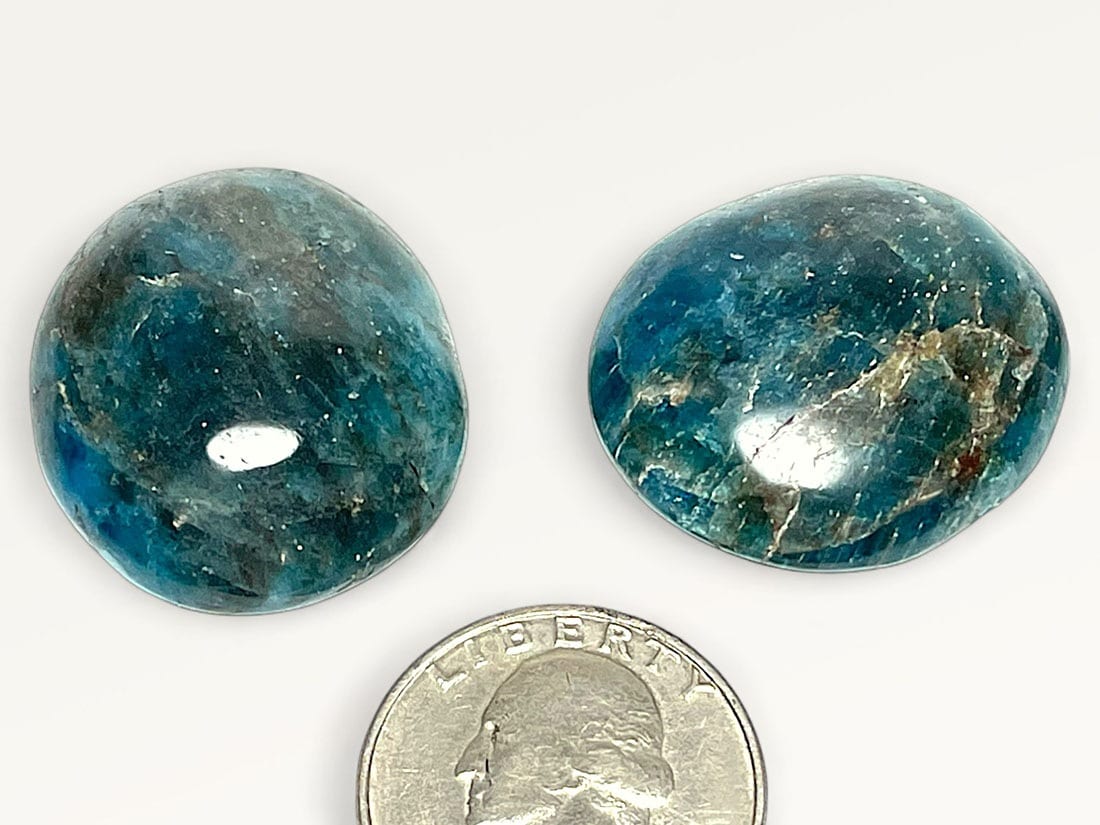 マダガスカル産 ブルーアパタイト タンブル 2個セット (燐灰石) /Apatite