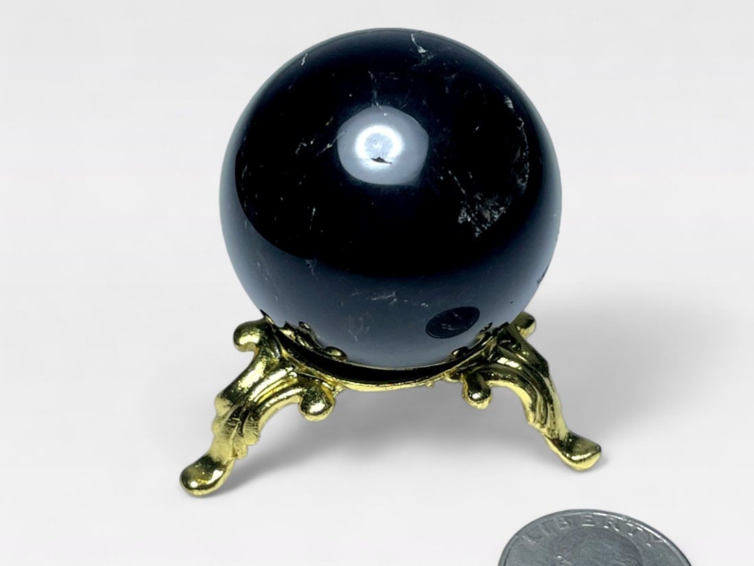 モリオン ( 黒水晶 ) 直径41mm 丸玉