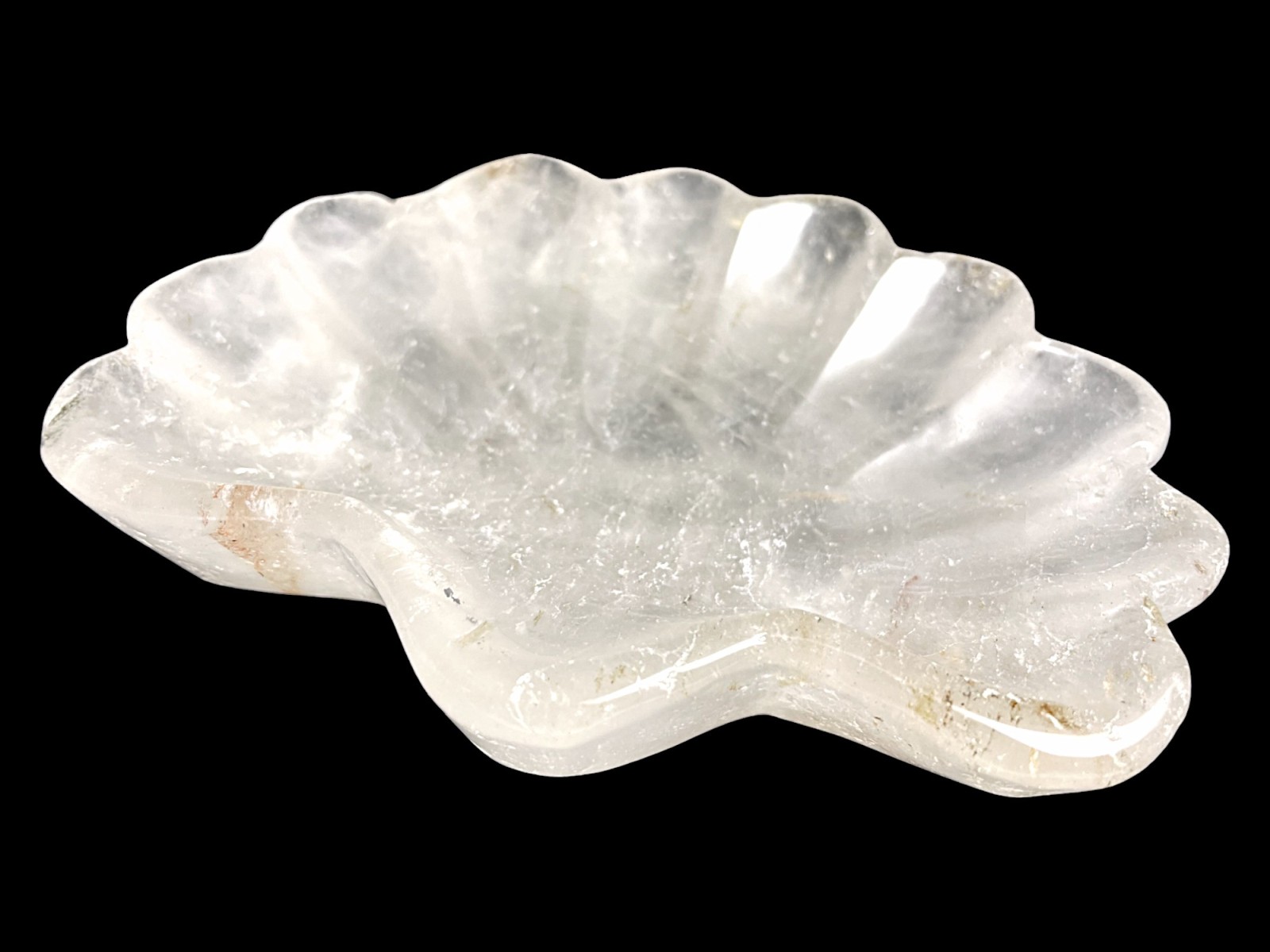 水晶　シェル型ディッシュ