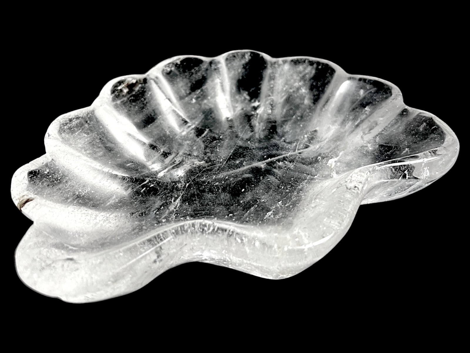 水晶　シェル型ディッシュ