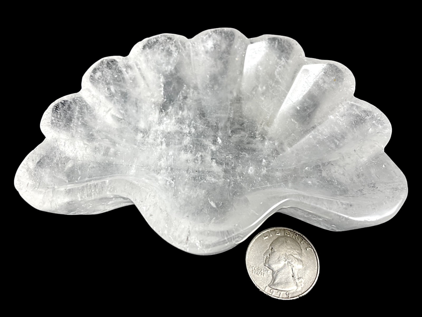 水晶　シェル型ディッシュ