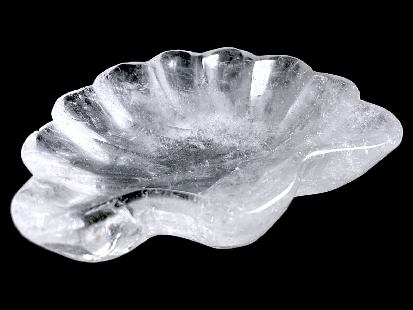 水晶　シェル型ディッシュ