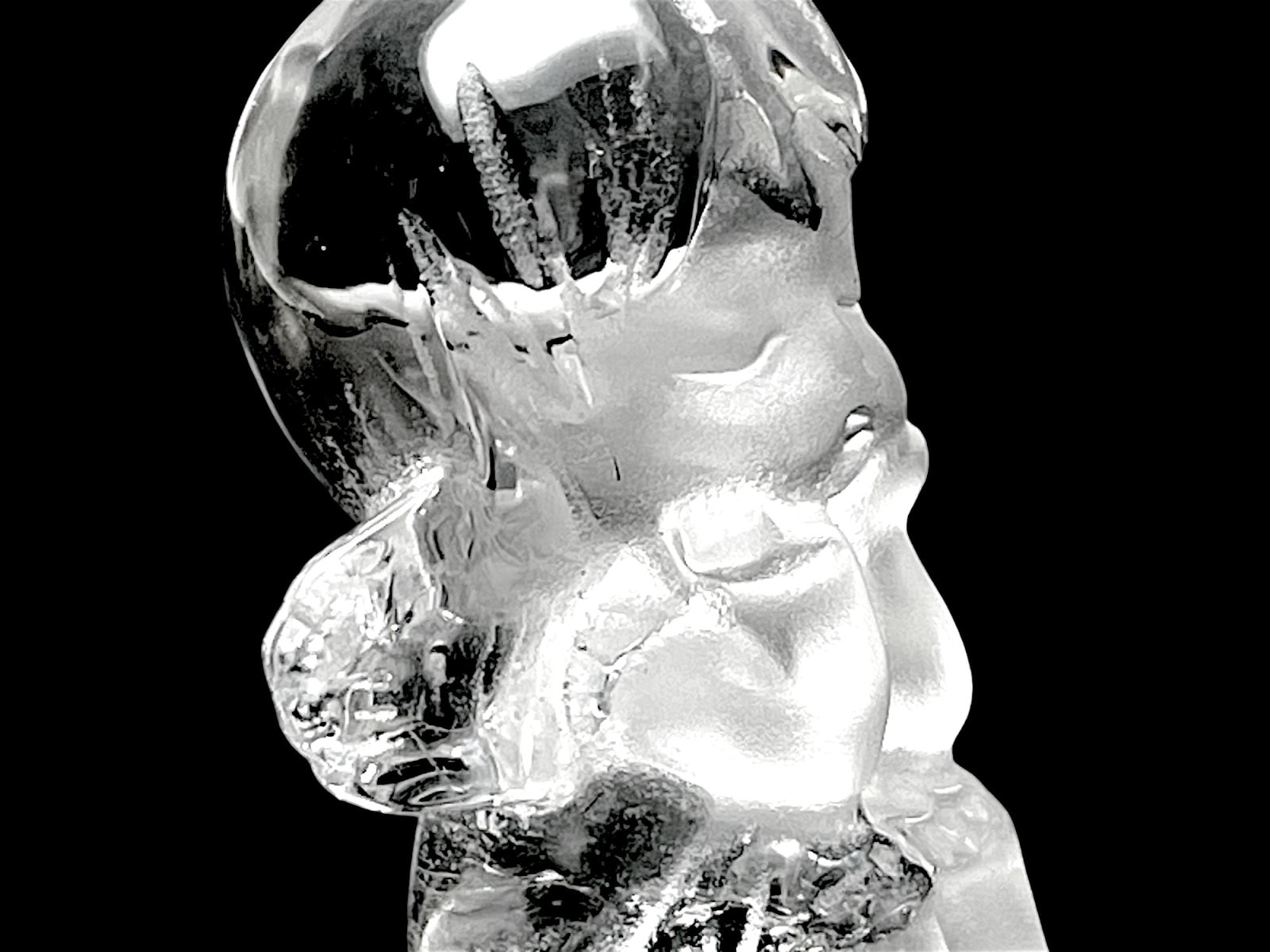 水晶 エンジェル彫刻