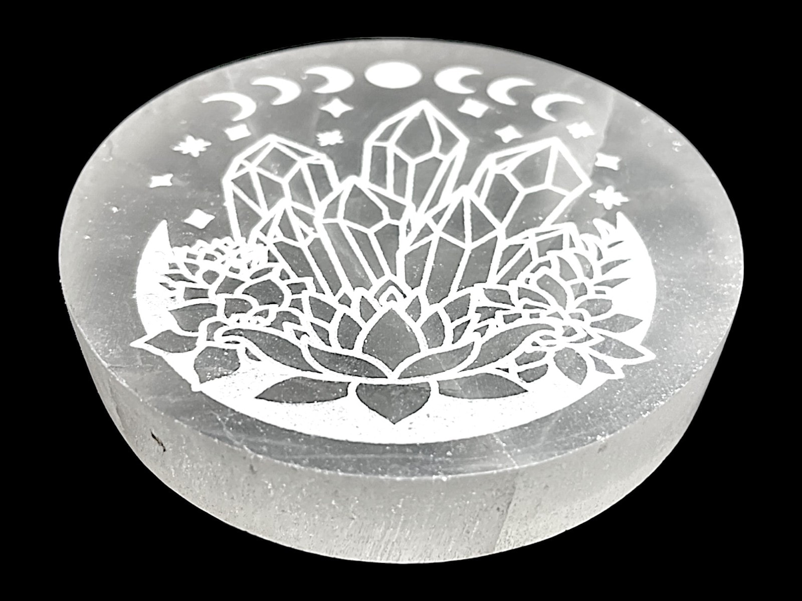 モロッコ産 セレナイト クリスタルムーン柄 ポリッシュ (アソート)