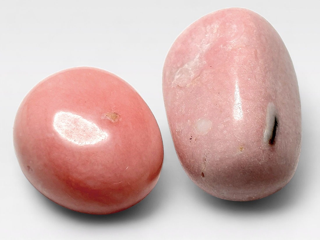 ペルー産 ピンクオパール　タンブル2個セット