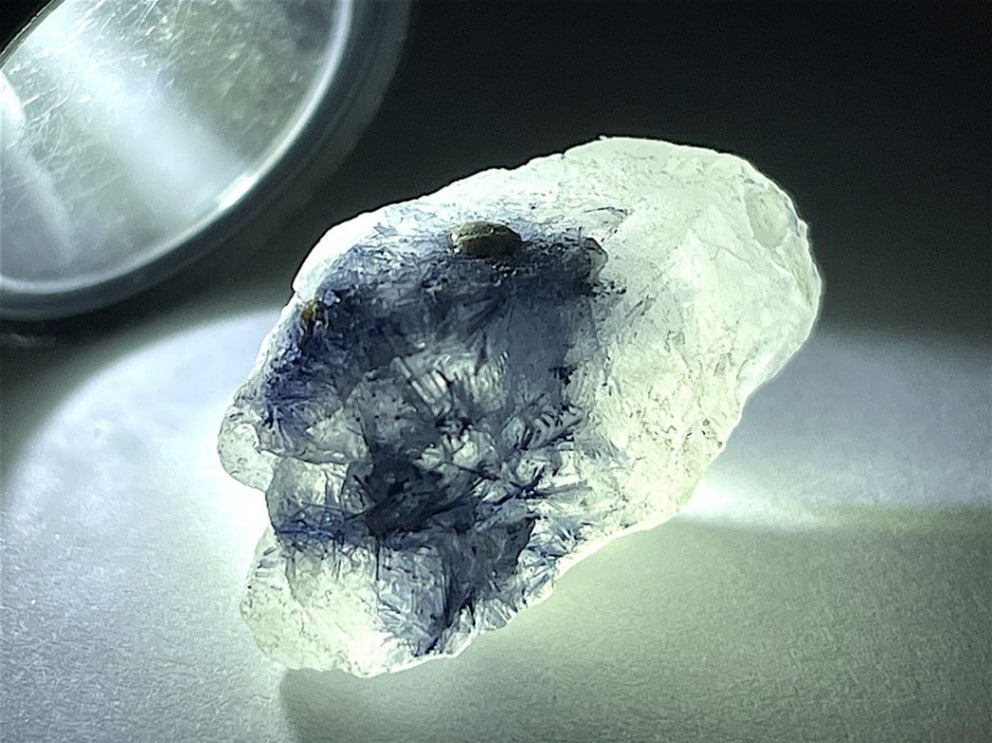 ブラジル産 デュモルチェライトwithクォーツ / Dumortierite with Quartz