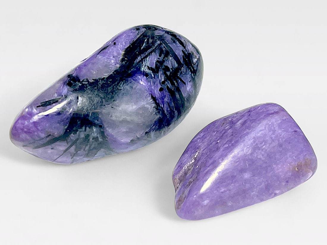 ロシア産 チャロアイト タンブル ２個セット / Charoite 