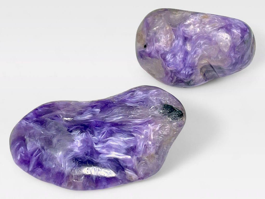 ロシア産 チャロアイト タンブル ２個セット / Charoite 