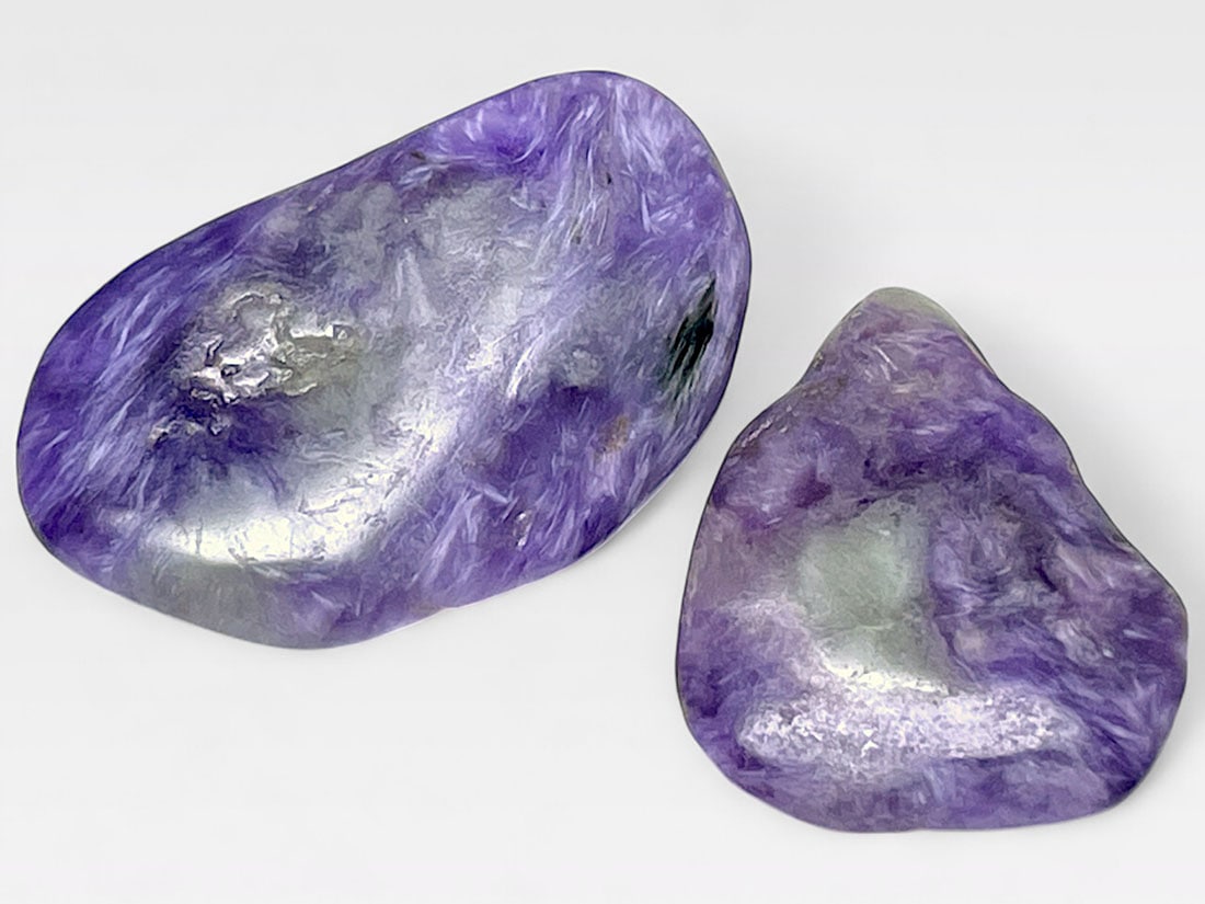 ロシア産 チャロアイト タンブル ２個セット / Charoite 