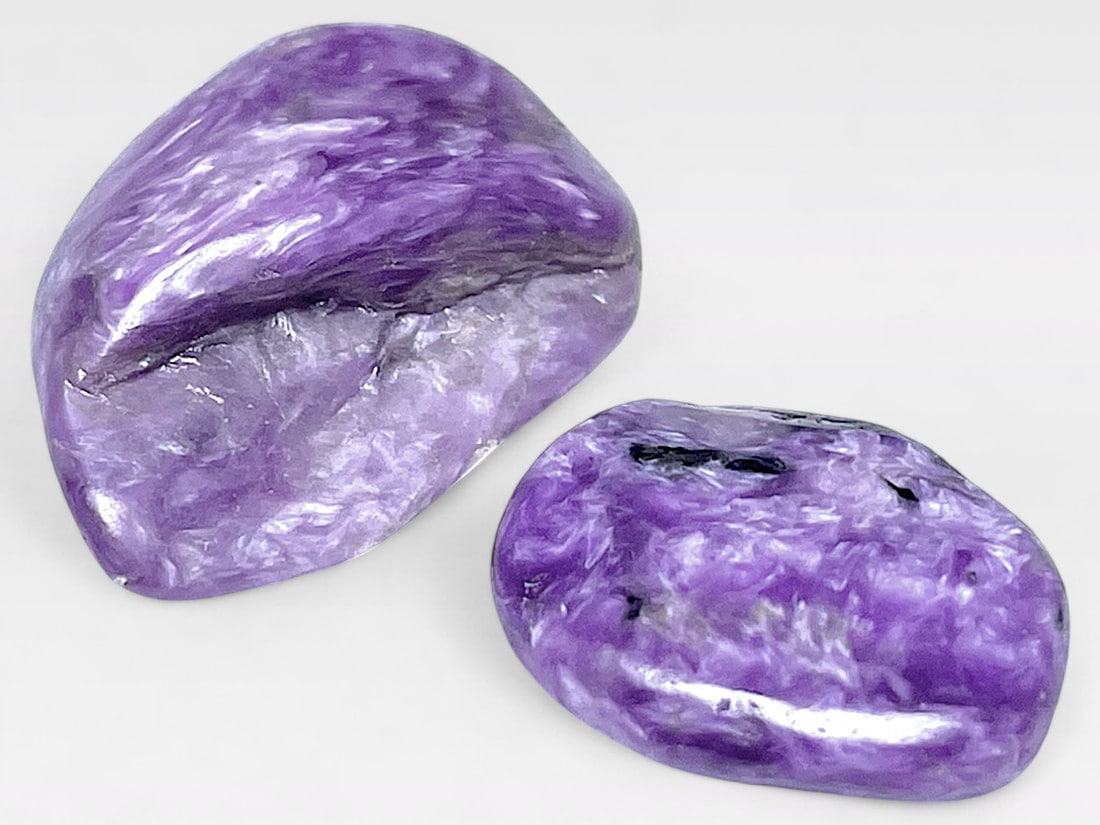 ロシア産 チャロアイト タンブル ２個セット / Charoite 