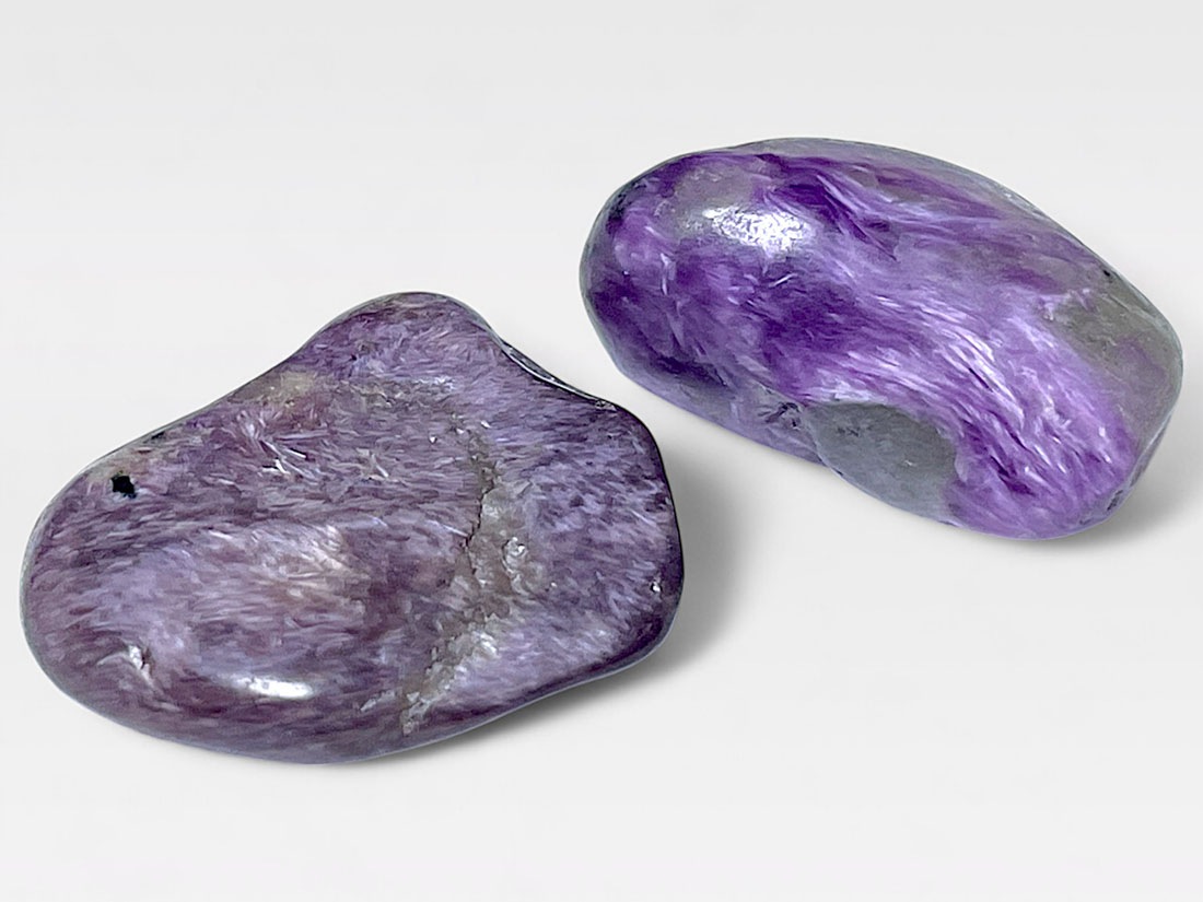 ロシア産 チャロアイト タンブル ２個セット / Charoite 