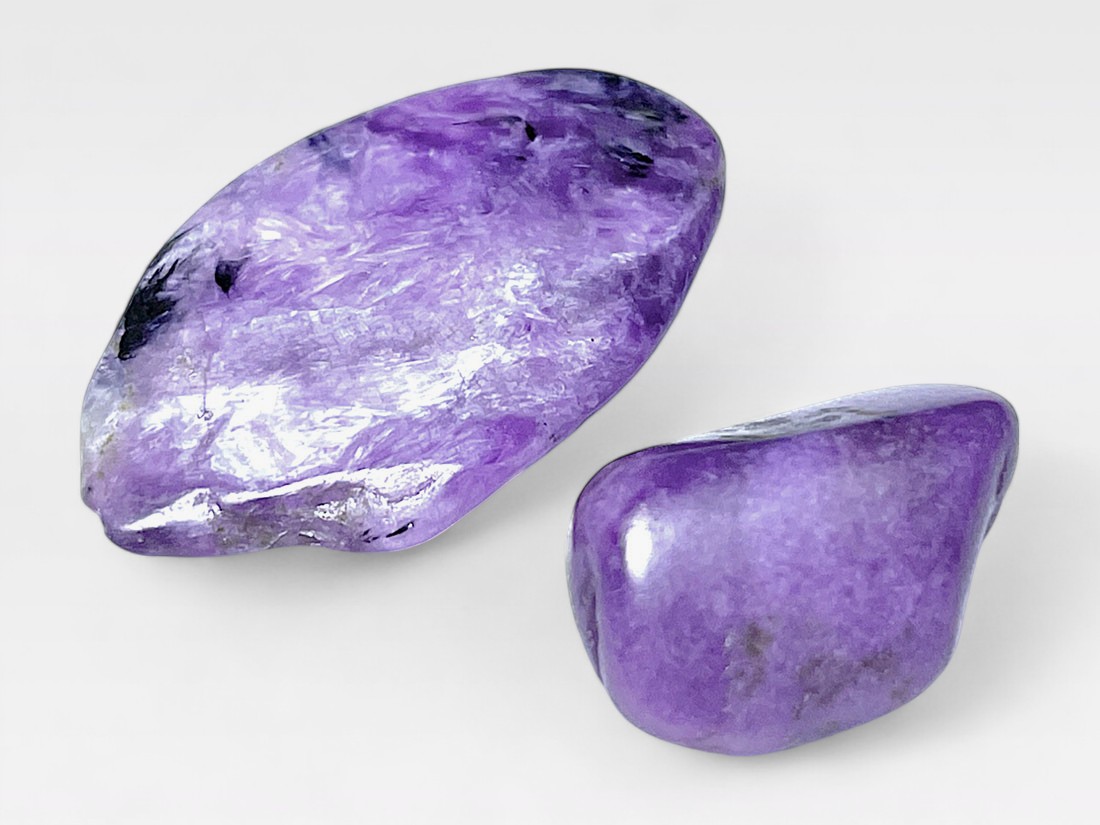 ロシア産 チャロアイト タンブル ２個セット / Charoite 