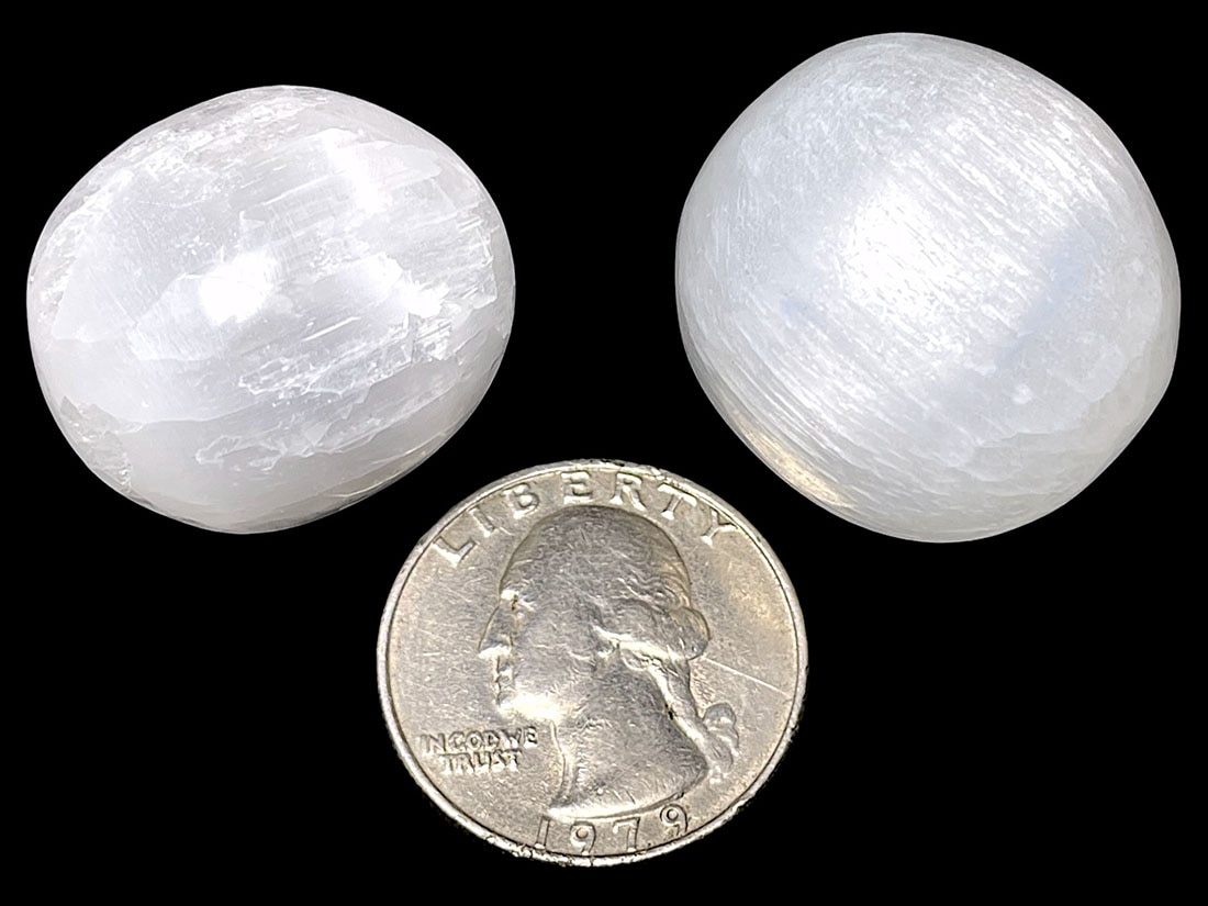 モロッコ産セレナイトタンブル2個セット