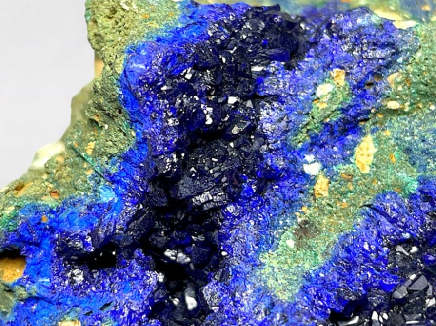 安徽省産アズライト with マラカイト/Azurite with Malachite (藍銅鉱)