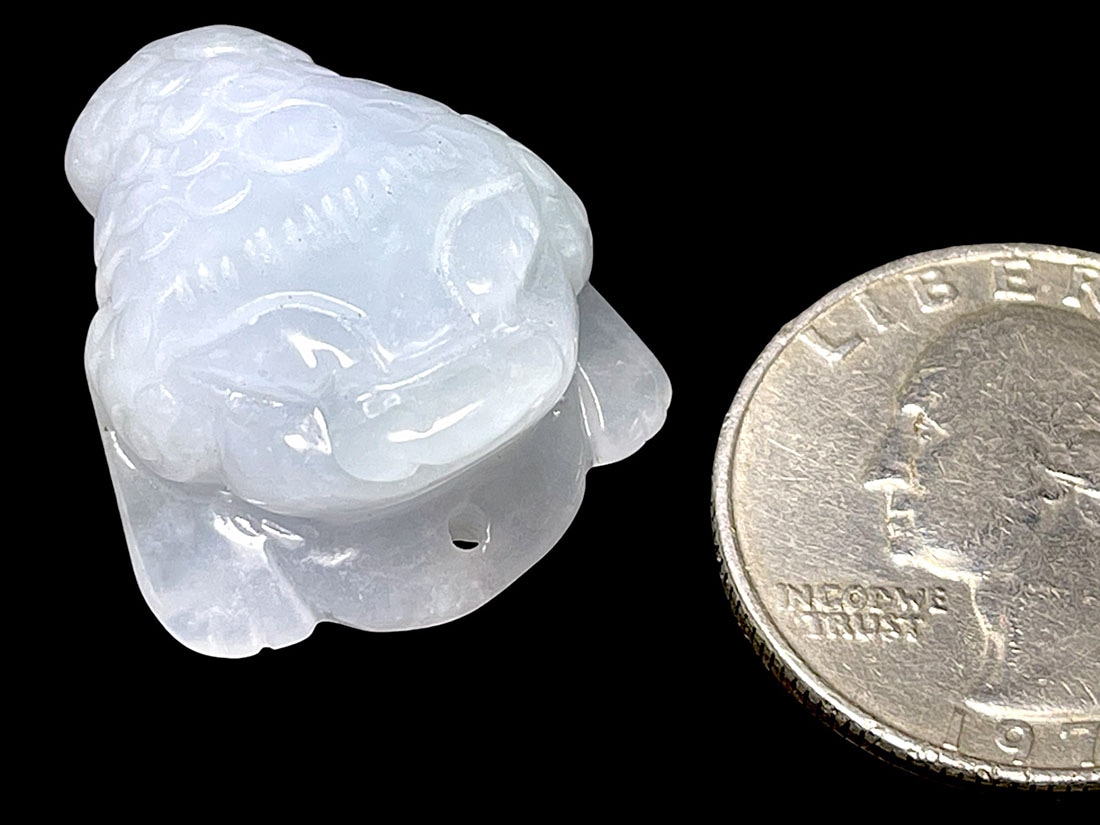 翡翠 三脚蛙 彫刻