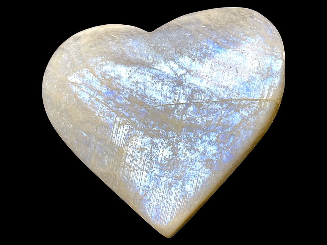 マダガスカル産 ゴールデン ムーンストーン ハート / Feldspar Moonstone