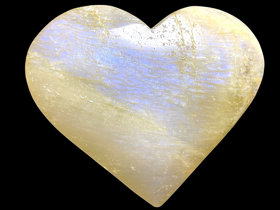 マダガスカル産 ゴールデン ムーンストーン ハート / Feldspar Moonstone
