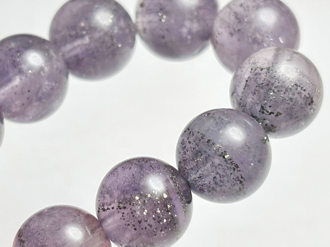 福建省産 パイライト in フローライト 10mm ブレスレット / Pyrite in Fluorite