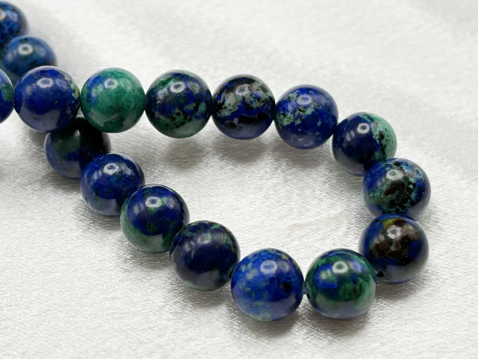 アズライト・マラカイト 8mm ブレスレット /Azurite with Malachite (藍銅鉱)