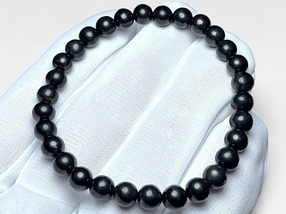 シュンガイト 6mm ブレスレット (アソート)