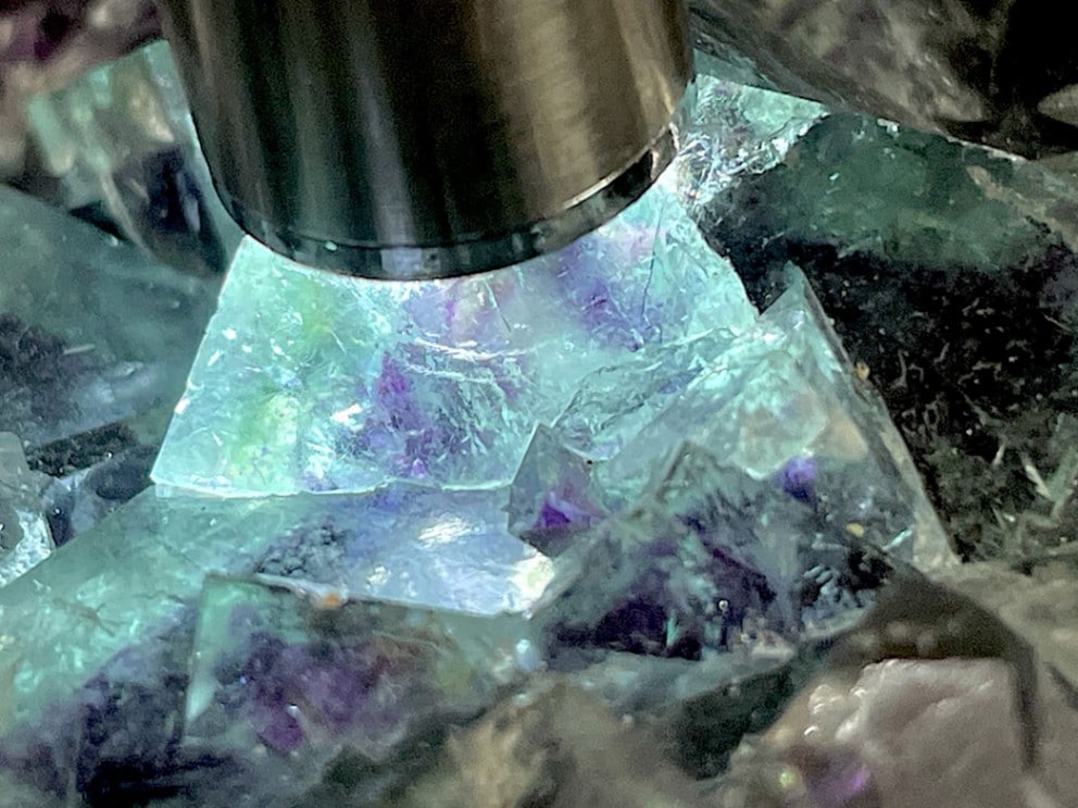 天然石　フローライト　リング　指輪　原石　内モンゴル産 中国 内モンゴル産 ブルーフローライトの原石 76g - cute stone