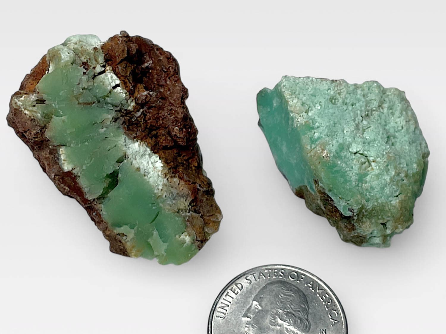 オーストラリア産 クリソプレーズ (緑玉髄)/Chrysoprase 2個セット