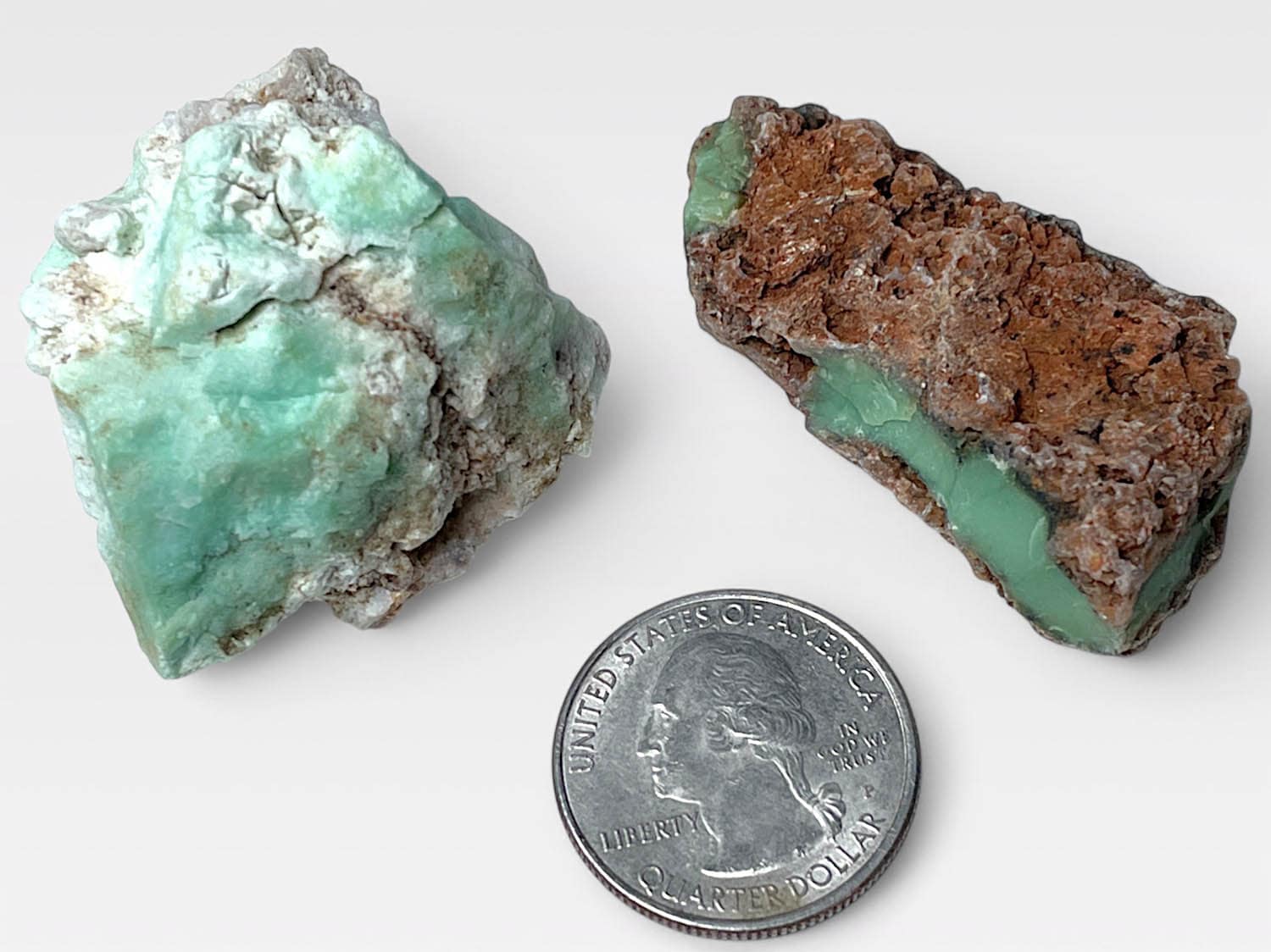 オーストラリア産 クリソプレーズ (緑玉髄)/Chrysoprase 2個セット